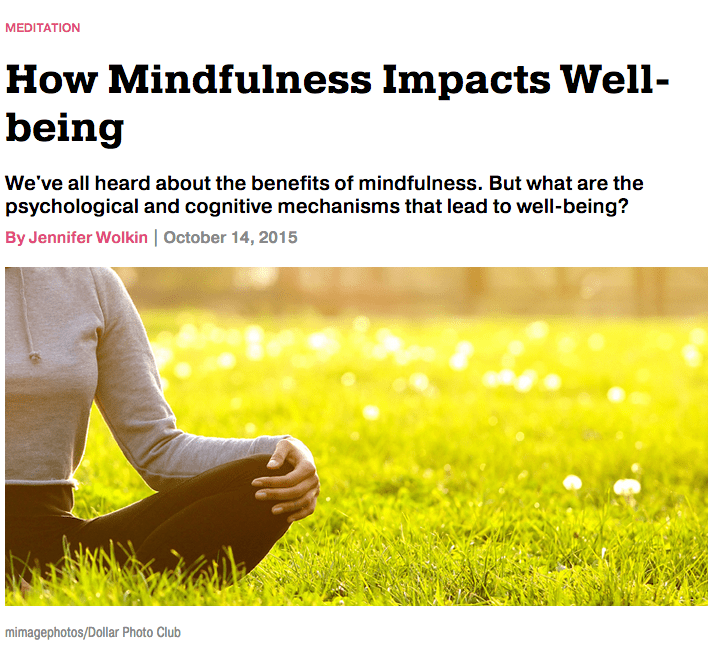 Repost: How Mindfulness Impacts Well-being